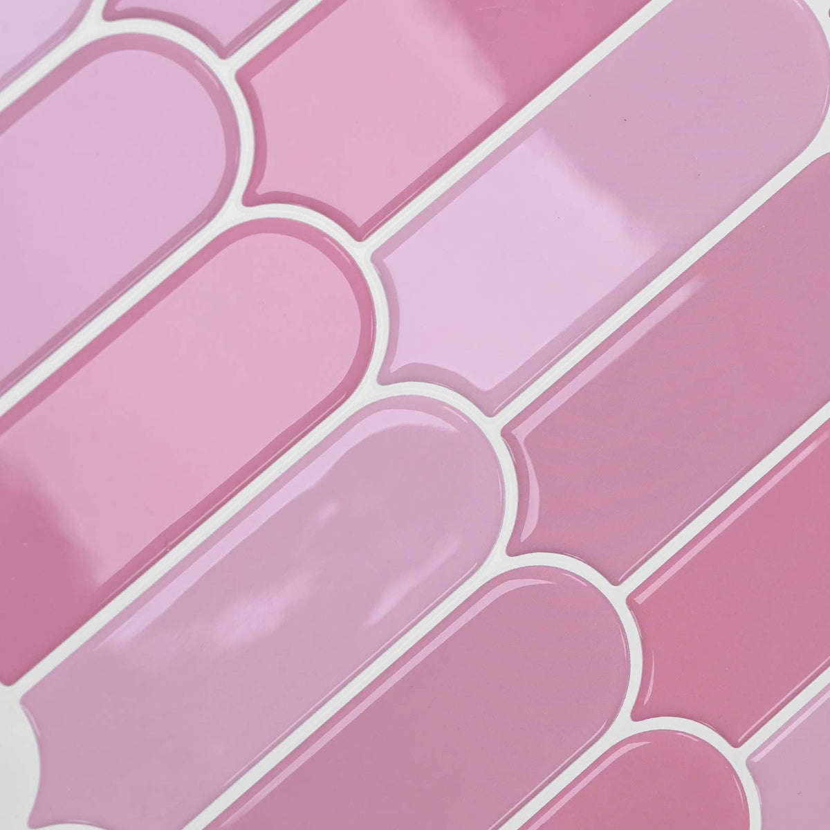 Feather Tile 10 pcs Pink 30 x 30 cm Polyurethane and PET