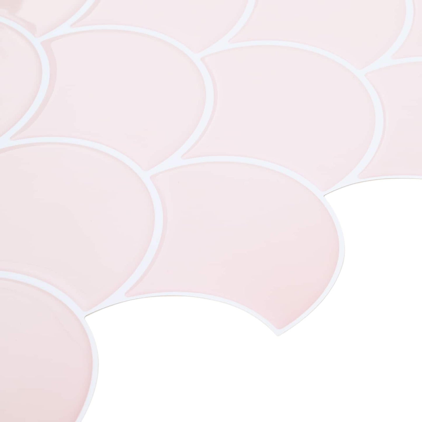 Fish Scale Tile 10 pcs Light Pink 30 x 30 cm