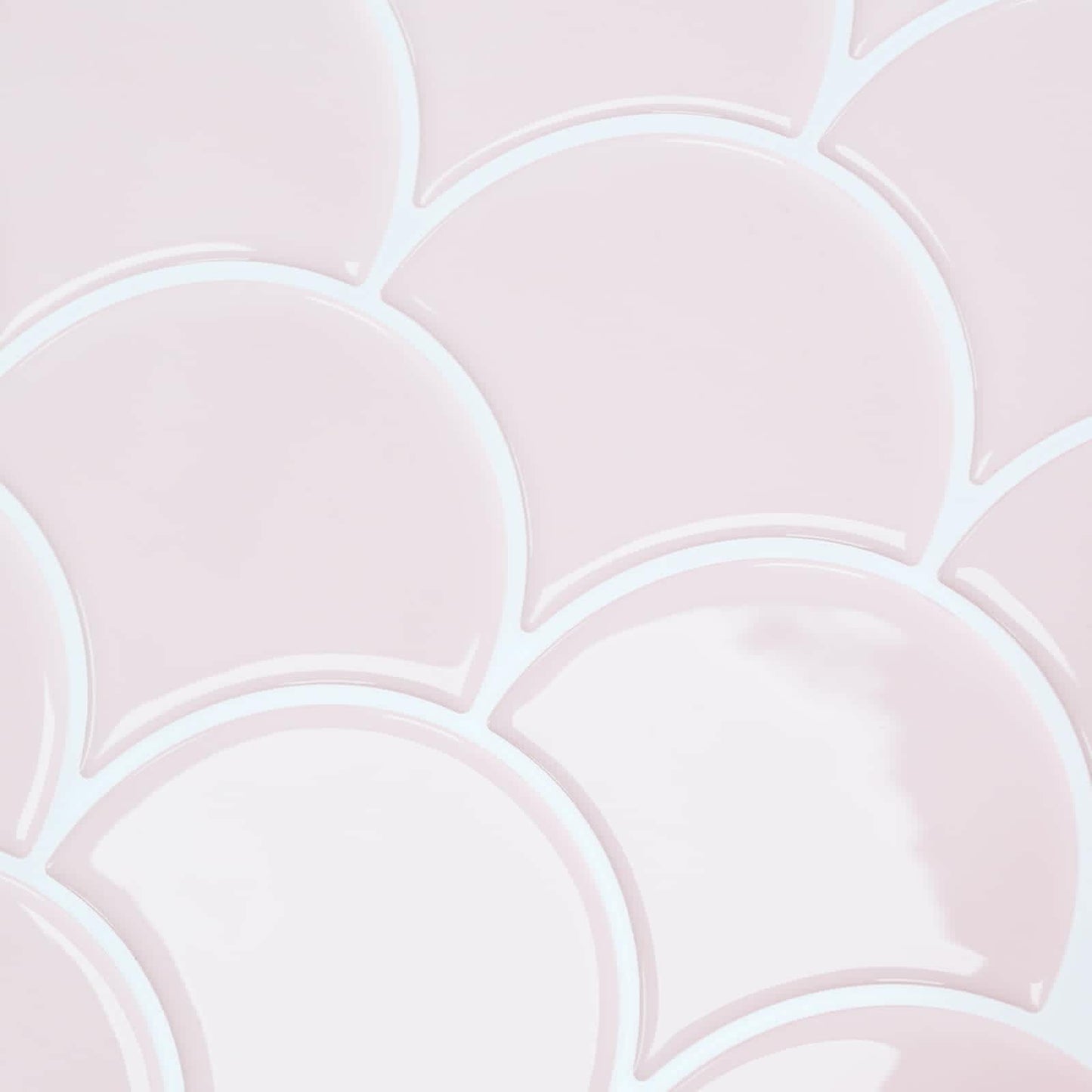 Fish Scale Tile 10 pcs Light Pink 30 x 30 cm