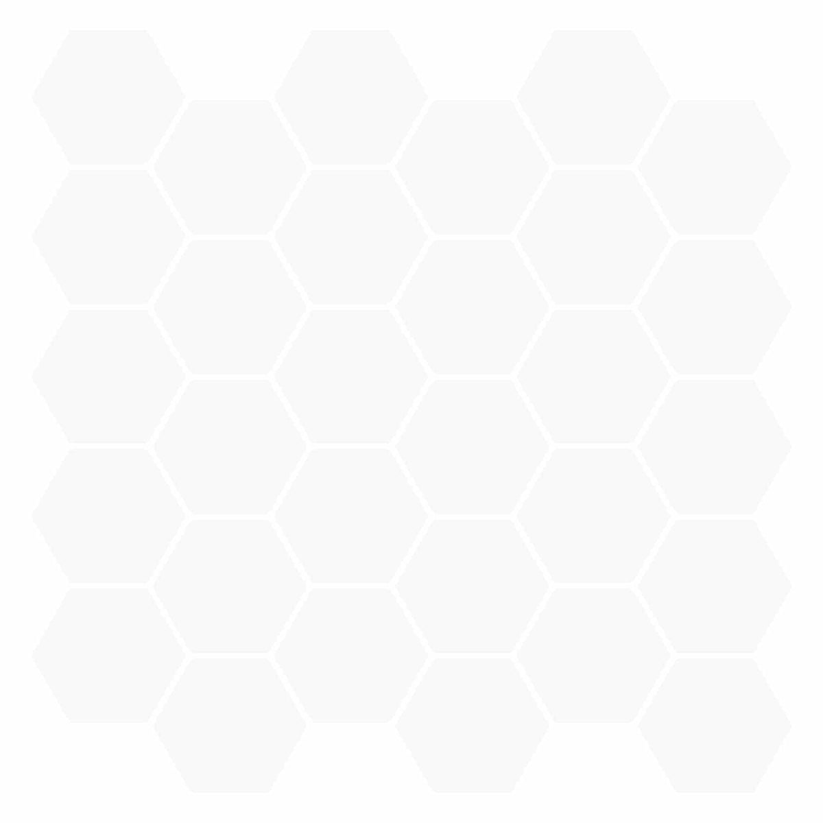 Hexagon Tile 10 pcs White 30 x 30 cm Polyurethane and PET