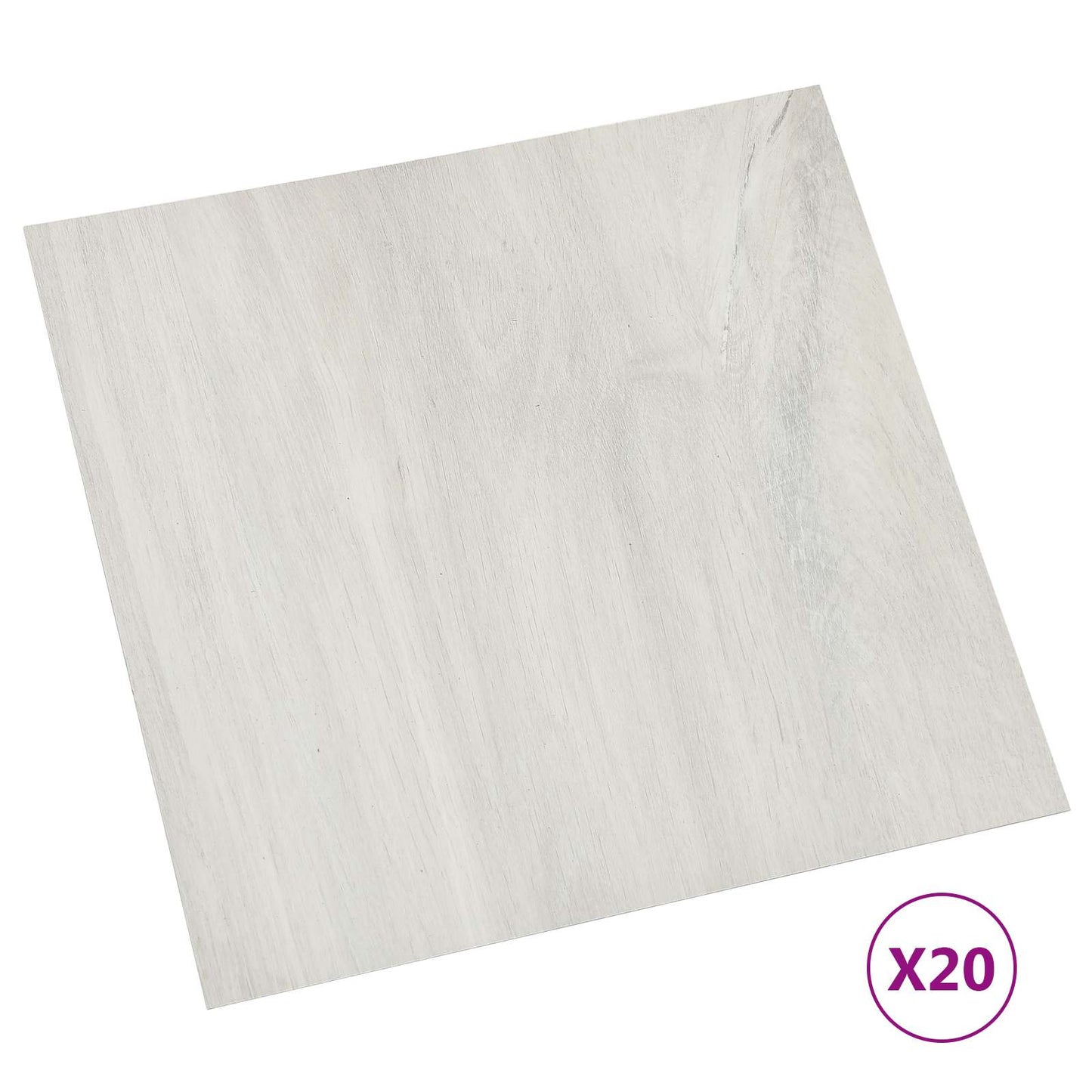 Self-adhesive Flooring Planks White and Wood Colour