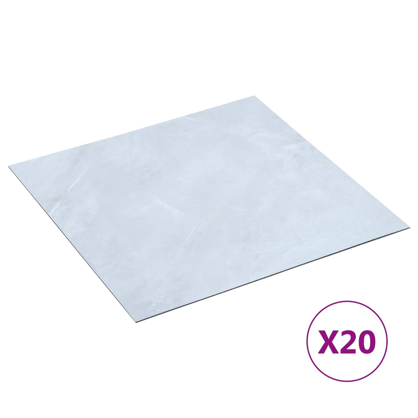 Self-adhesive Flooring Planks White Marble 30.5 x 30.5 cm