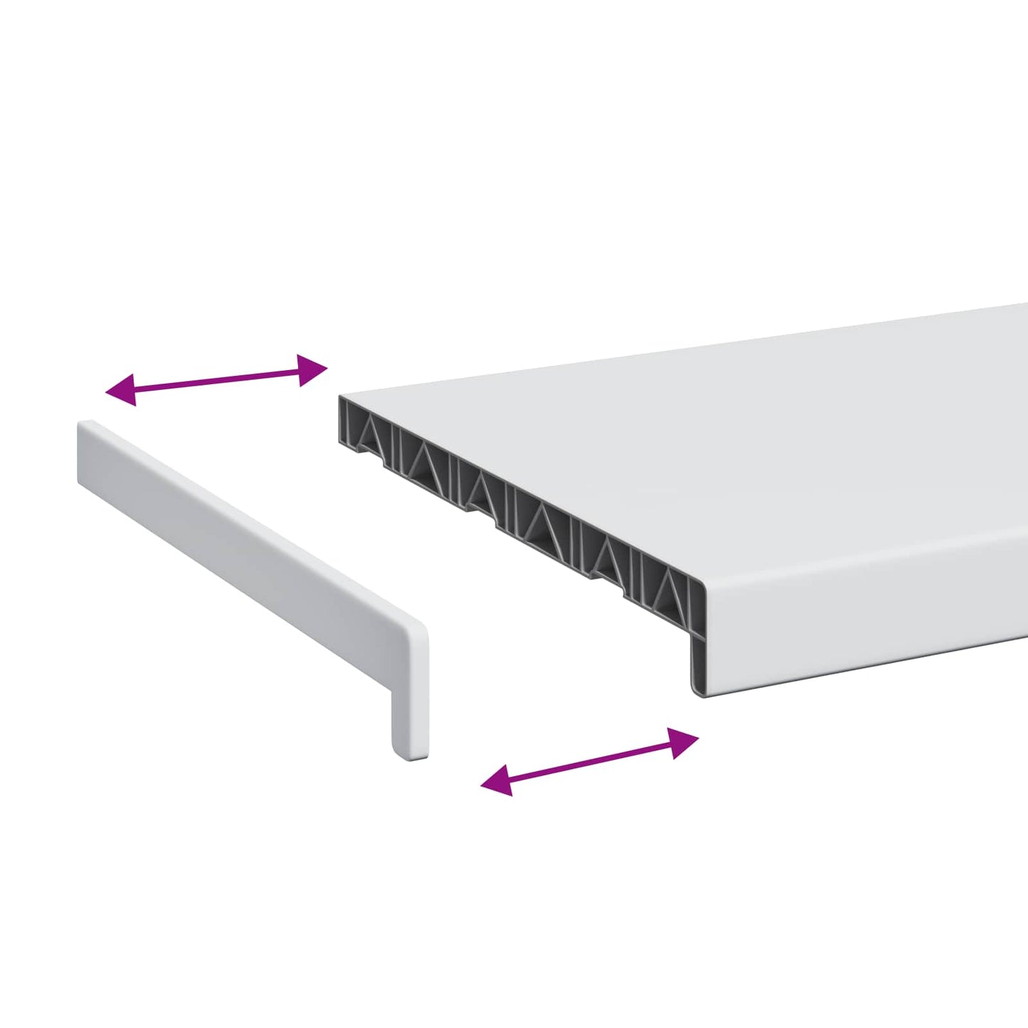 Window Sill White 120 x 35 x 4.5 cm PVC