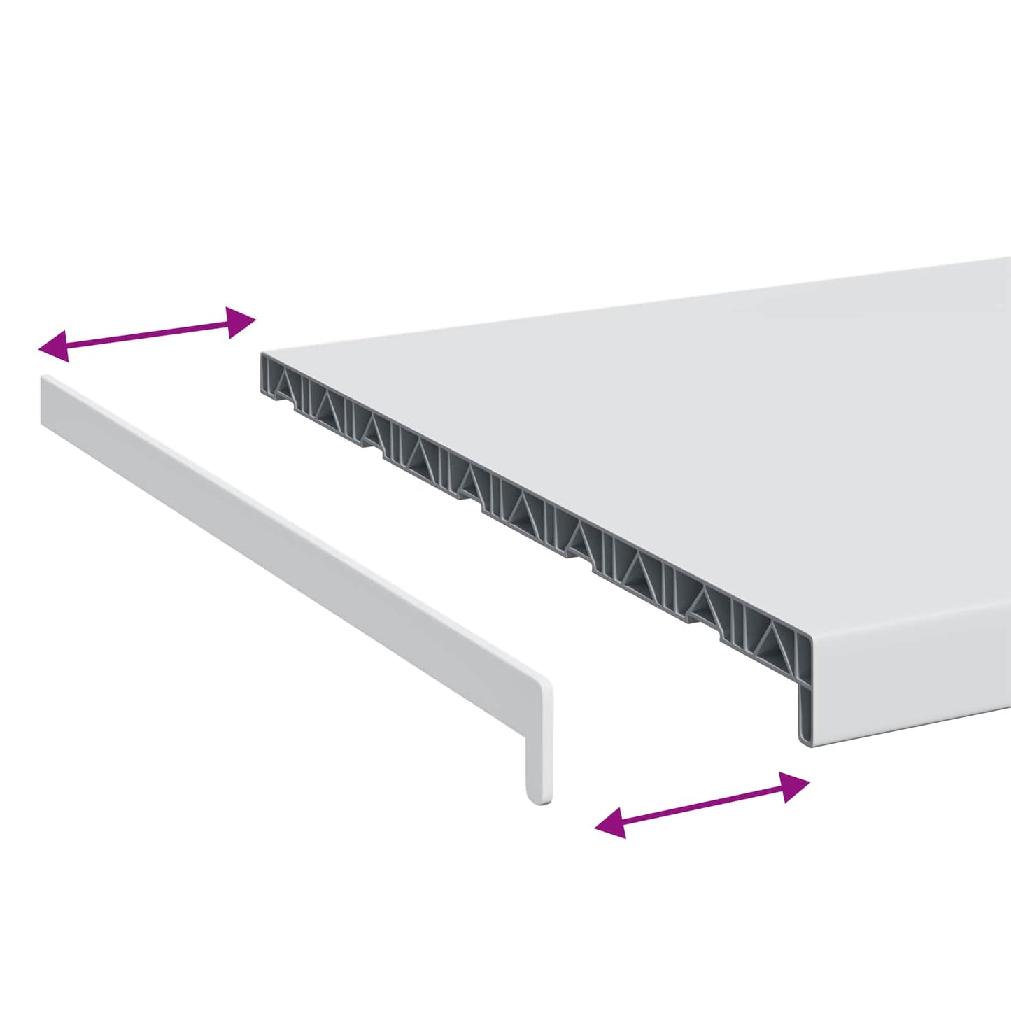 Window Sill White 80 x 50 x 4.5 cm PVC