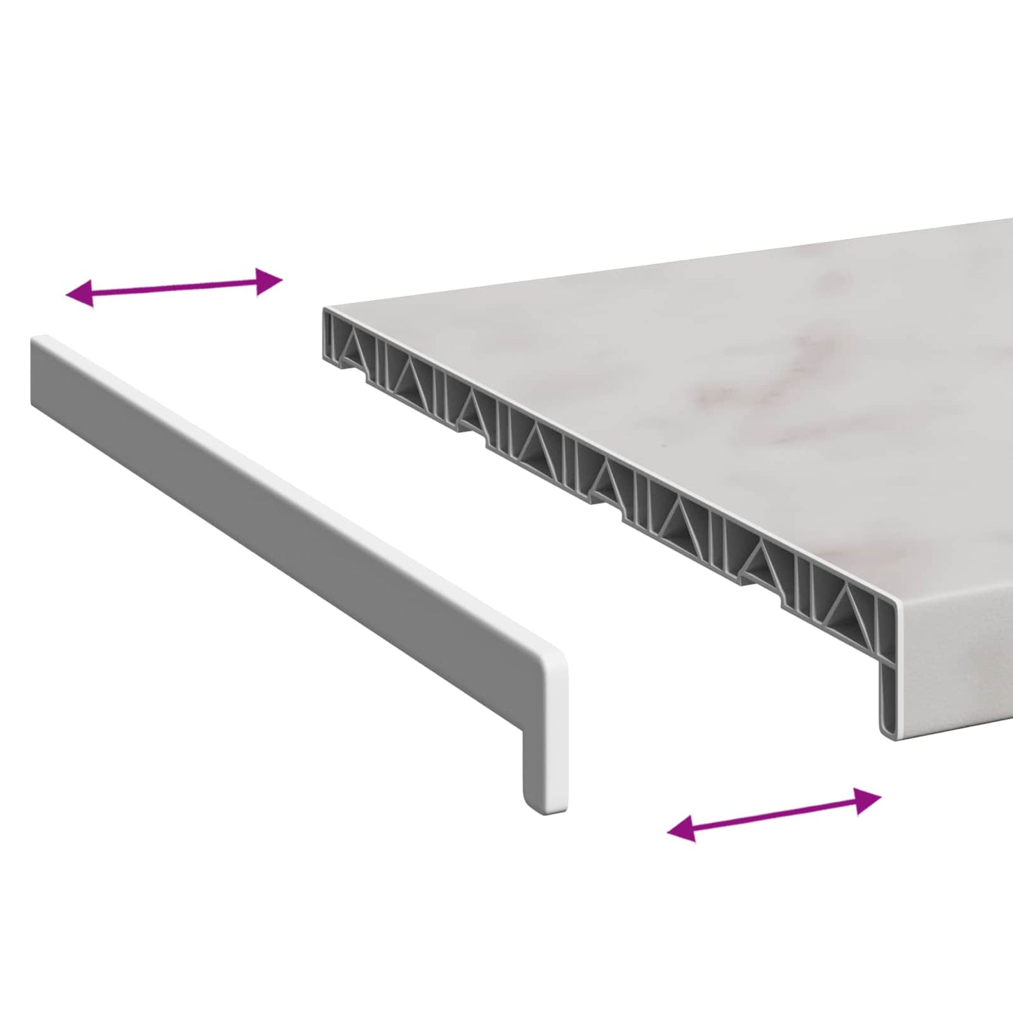 Window Sill Marble texture 100 x 45 x 4.5 cm PVC