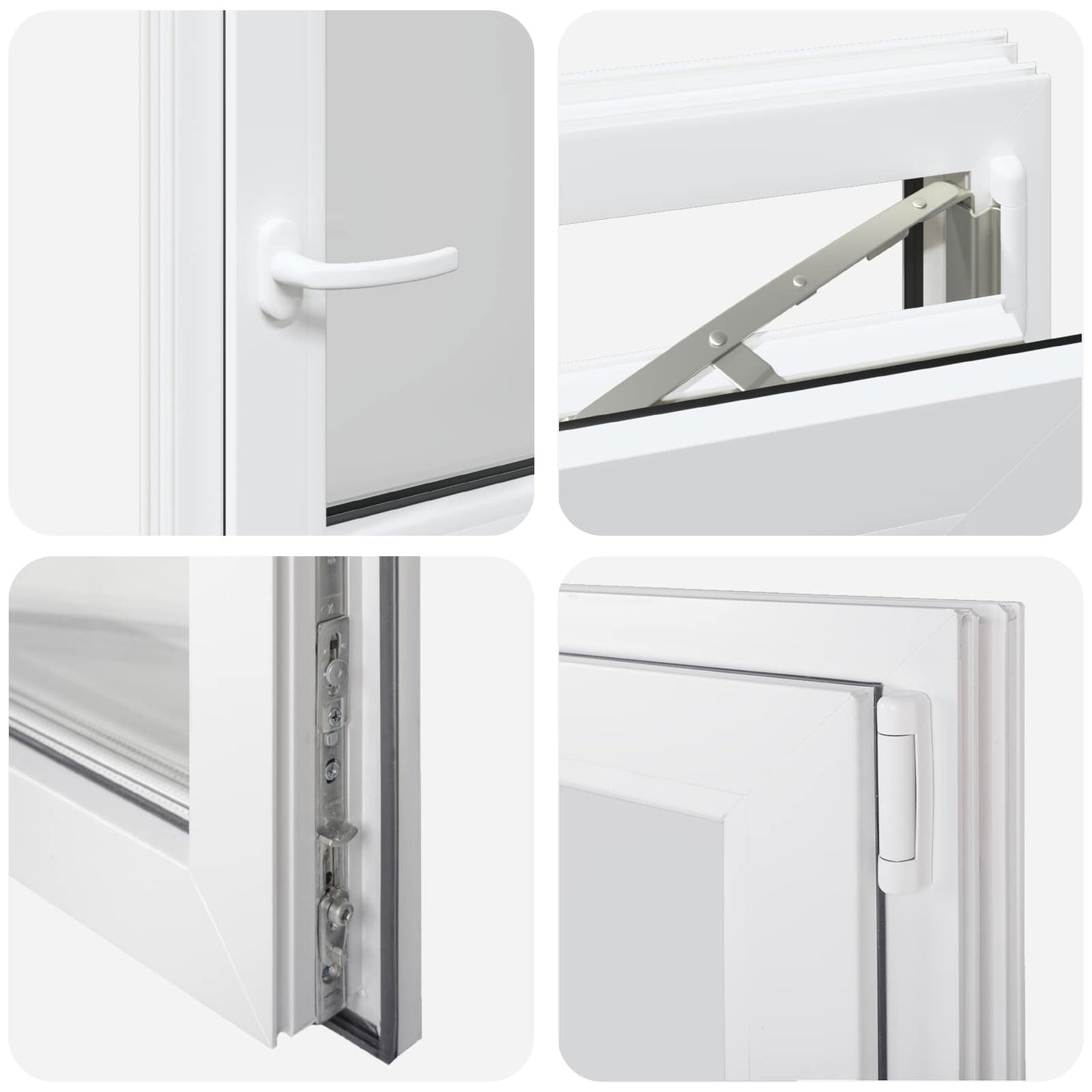 Tilt & Turn Basement Window RISOR 50 x 50 cm PVC and Glass