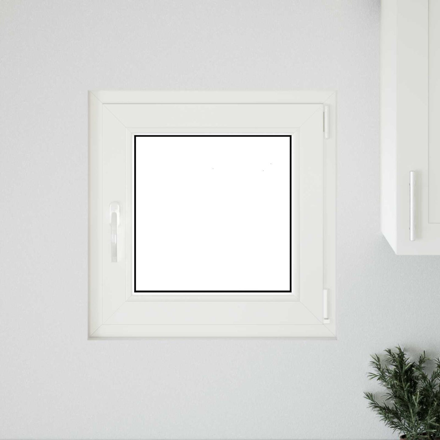 Tilt & Turn Basement Window RISOR 50 x 50 cm PVC and Glass