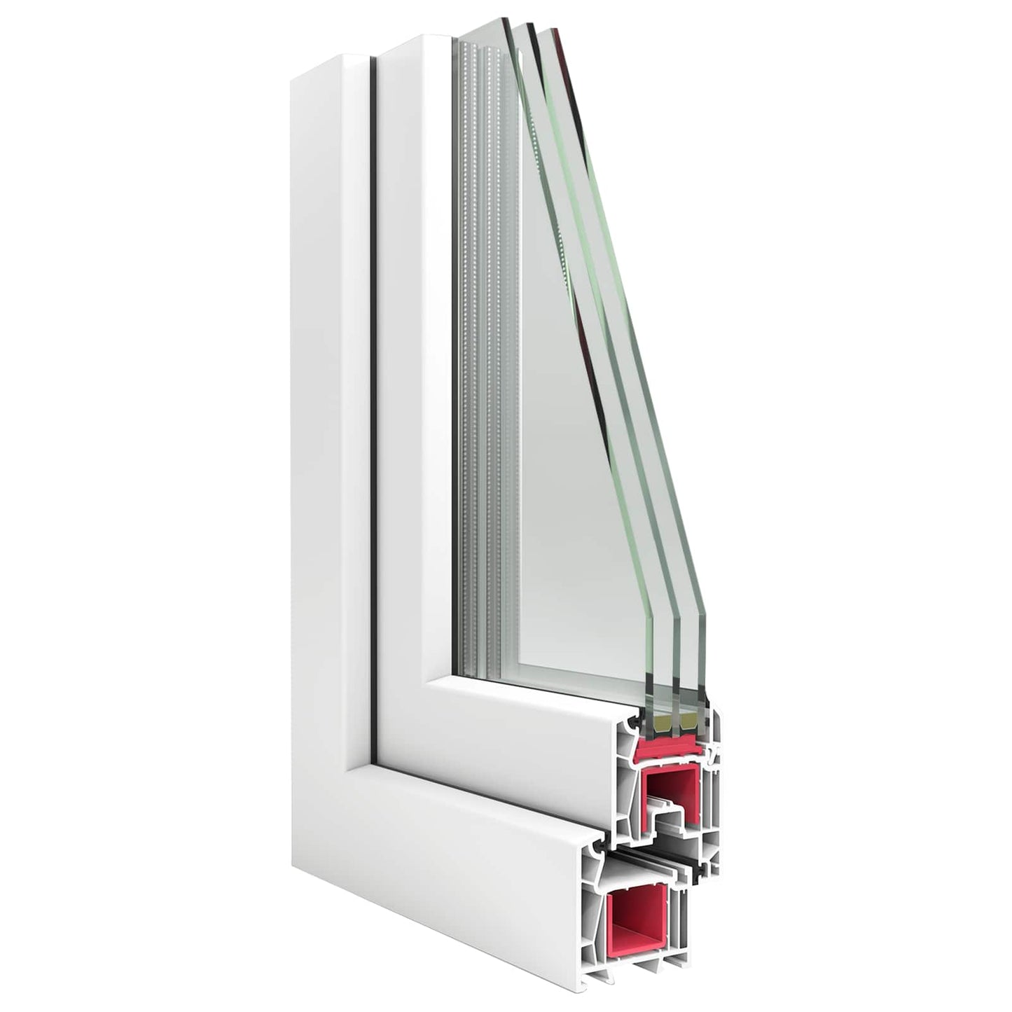 Tilt & Turn Basement Window RISOR 90 x 50 cm PVC and Glass