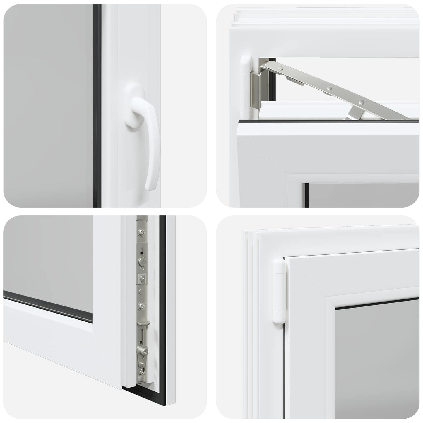 Tilt & Turn Basement Window RISOR 90 x 60 cm PVC and Glass