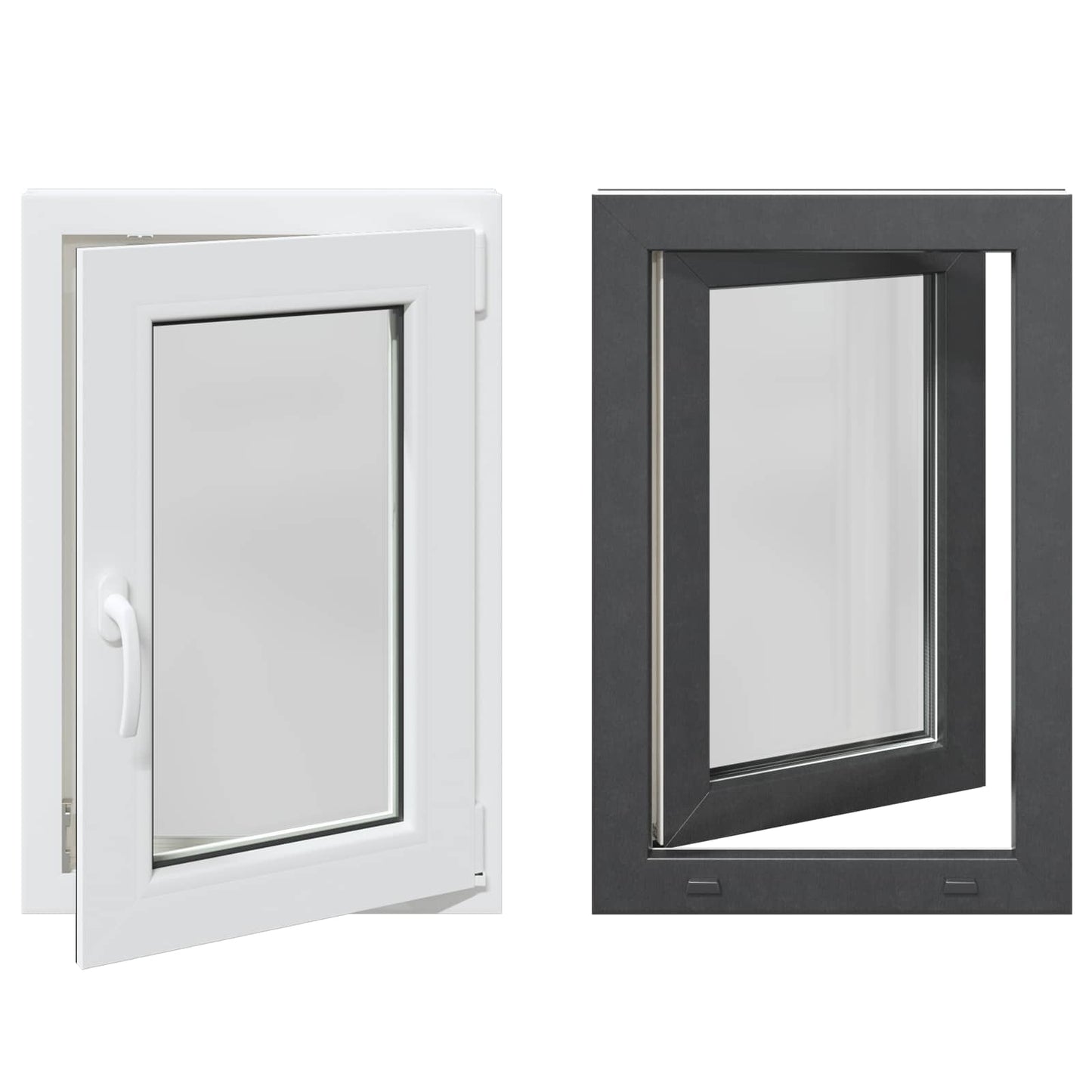 Tilt & Turn Basement Window RISOR 50 x 75 cm PVC and Glass