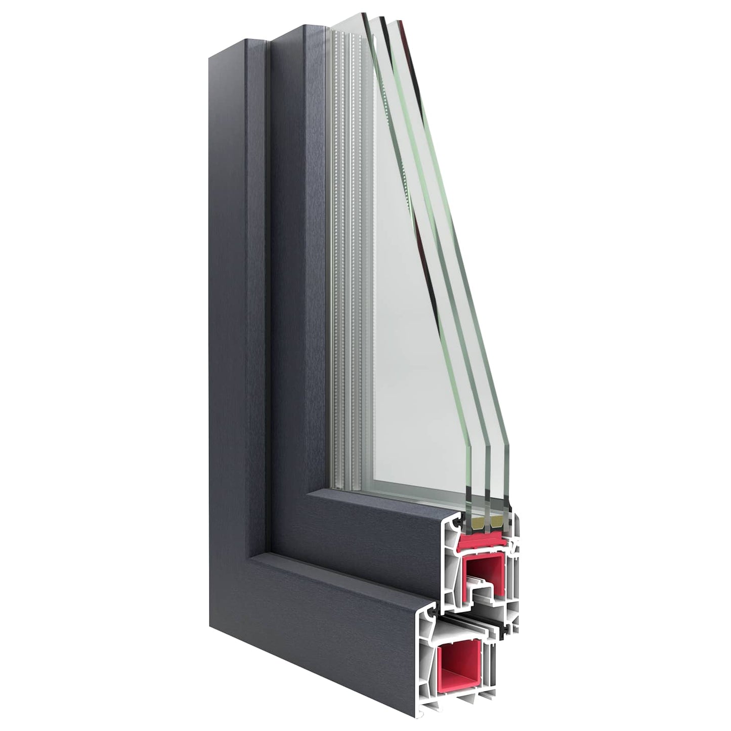 Tilt & Turn Basement Window RISOR 50 x 50 cm PVC and Glass