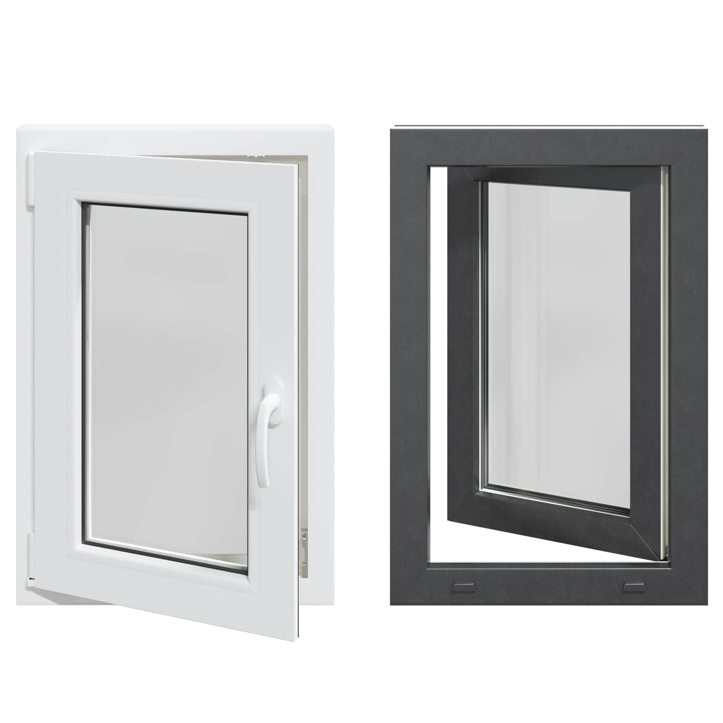 Tilt & Turn Basement Window RISOR 50 x 75 cm PVC and Glass