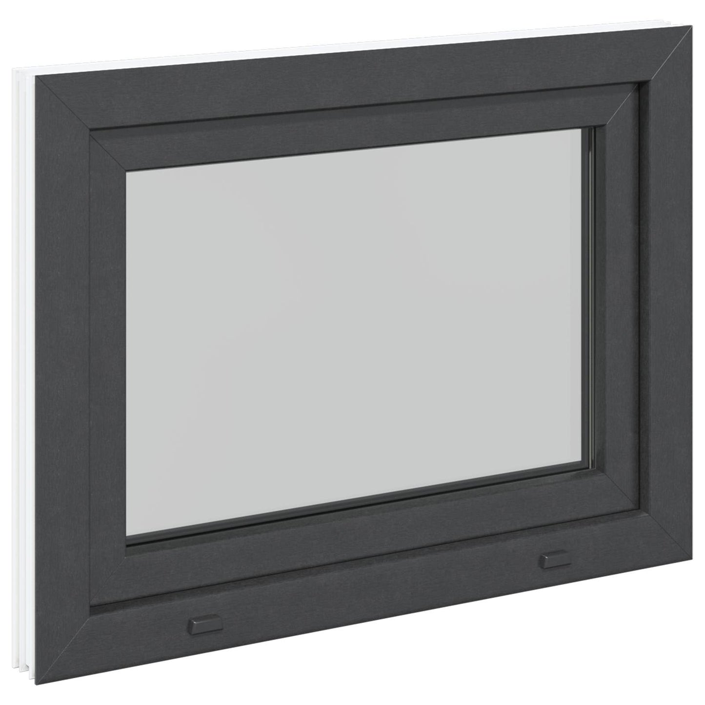 Tilt & Turn Basement Window RISOR 80 x 70 cm PVC and Glass