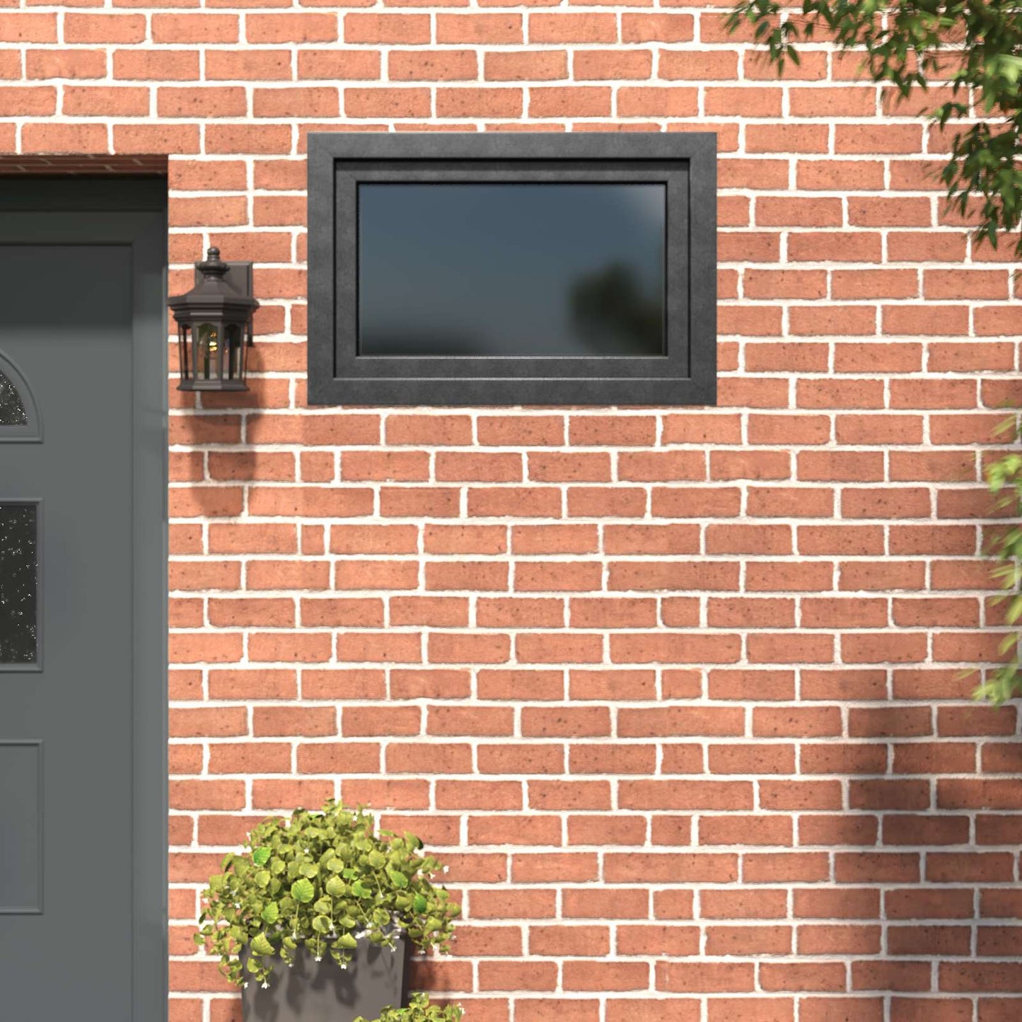 Tilt & Turn Basement Window RISOR 90 x 70 cm PVC and Glass