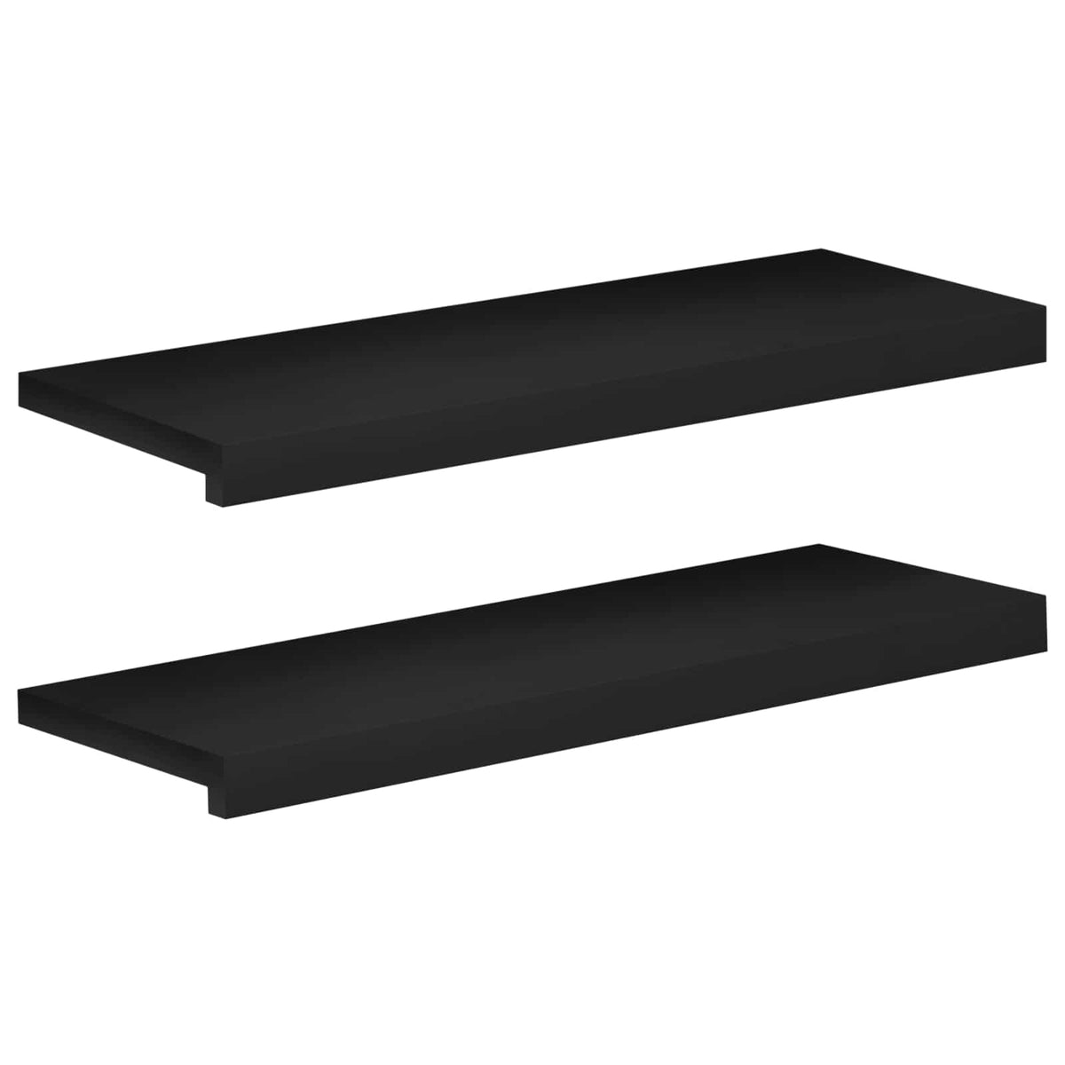 Stair Treads 2 pcs 70 x 30 x 2 cm Black Solid Beech Wood
