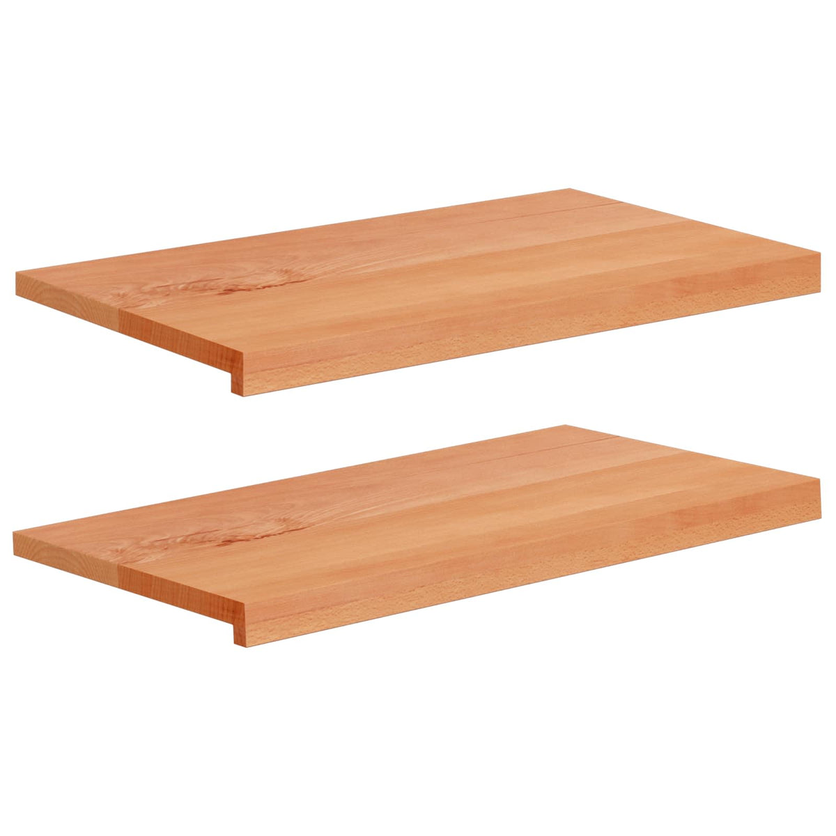 Window Sills 2 pcs Varnish 80x 40 x 2 cm Solid Beech Wood