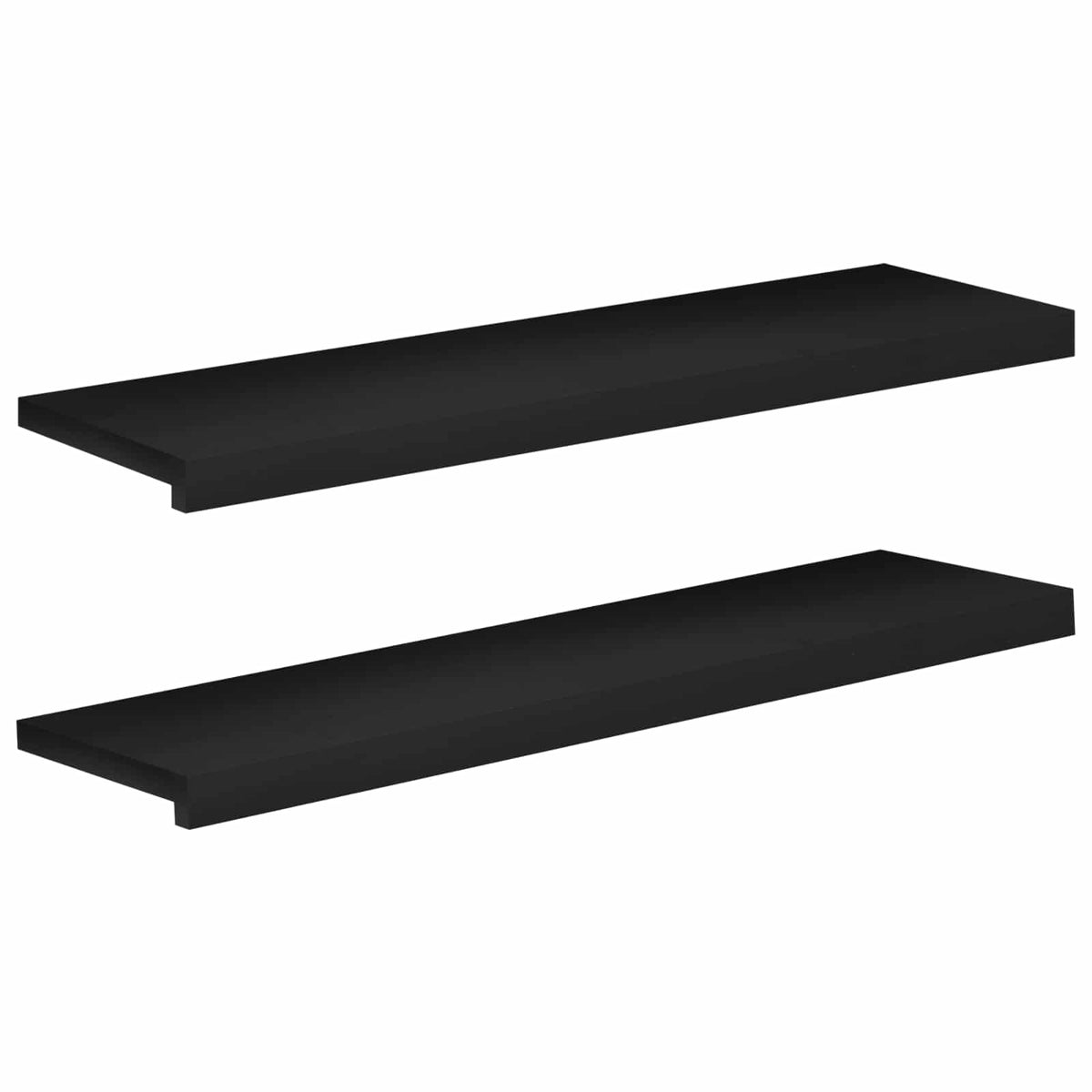 Window Sills 2 pcs Black 90 x 30 x 2 cm Solid Beech Wood