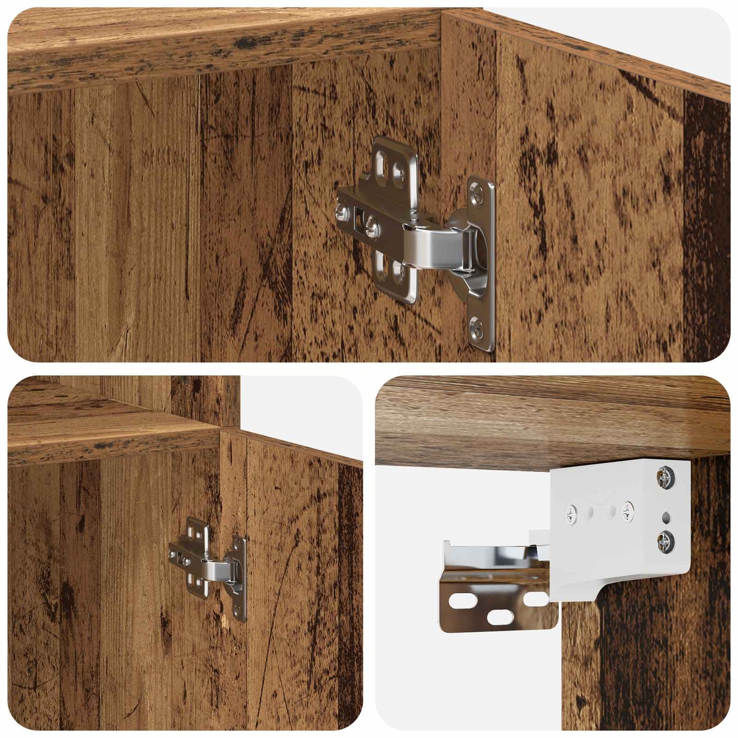 Storage Cabinet with Shelves Old Wood 70 x 42.5 x 225 cm