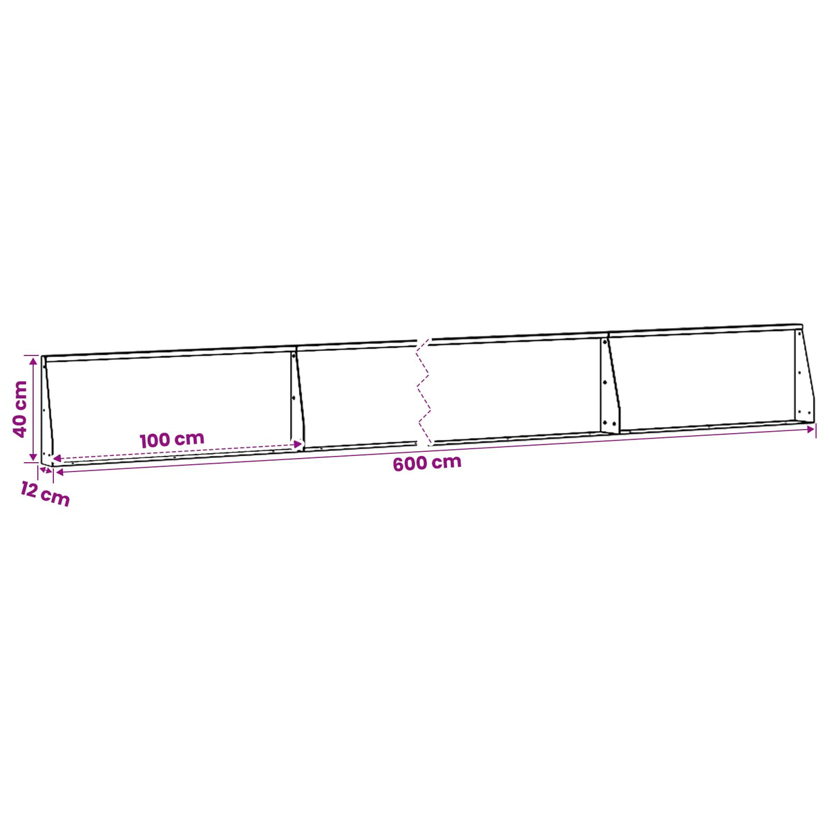 Retaining Wall 6 pcs 100 x 12 x 40 cm Galvanised Steel Silver