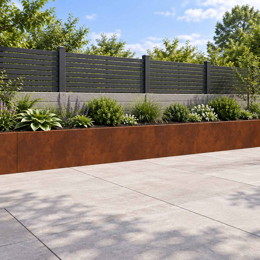 Retaining Wall 6 pcs 60 x 12 x 30 cm Weathering Steel Rusty