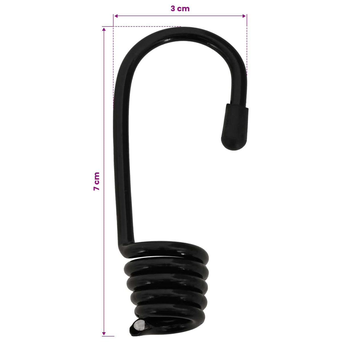 Hooks 100 pcs Black 6 mm x 5 cm Steel