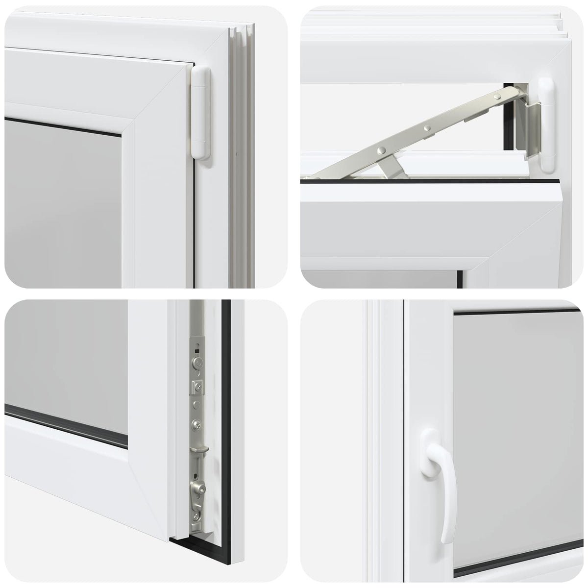 Basement Window Internal Colour White RISOR 95 x 50 cm