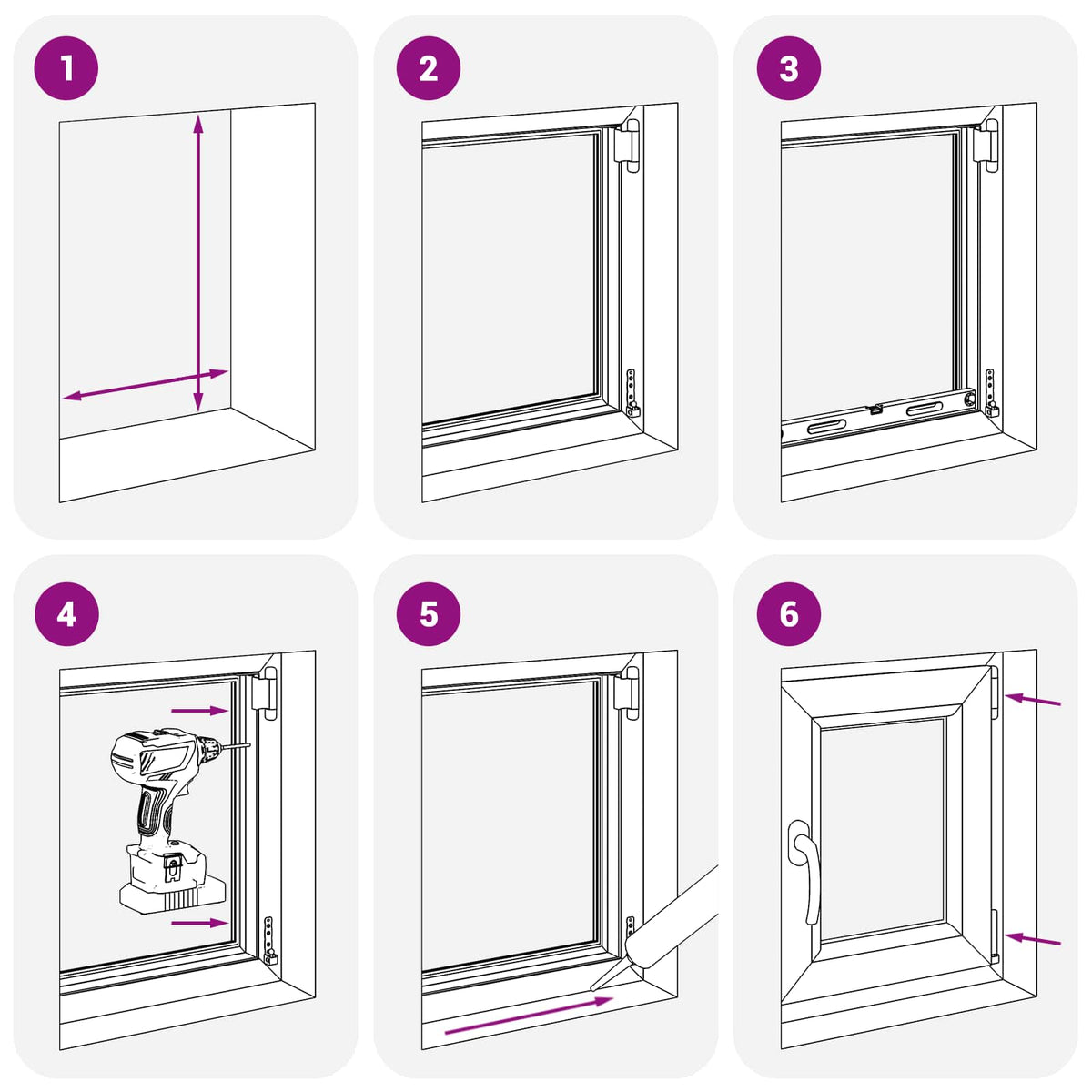 Basement Window Internal Colour White RISOR 40 x 60 cm