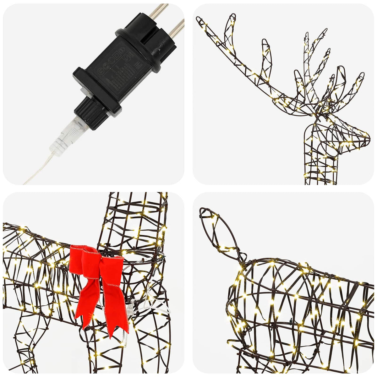 Christmas LED Reindeer Family LOVIISA 700 LEDs Warm White