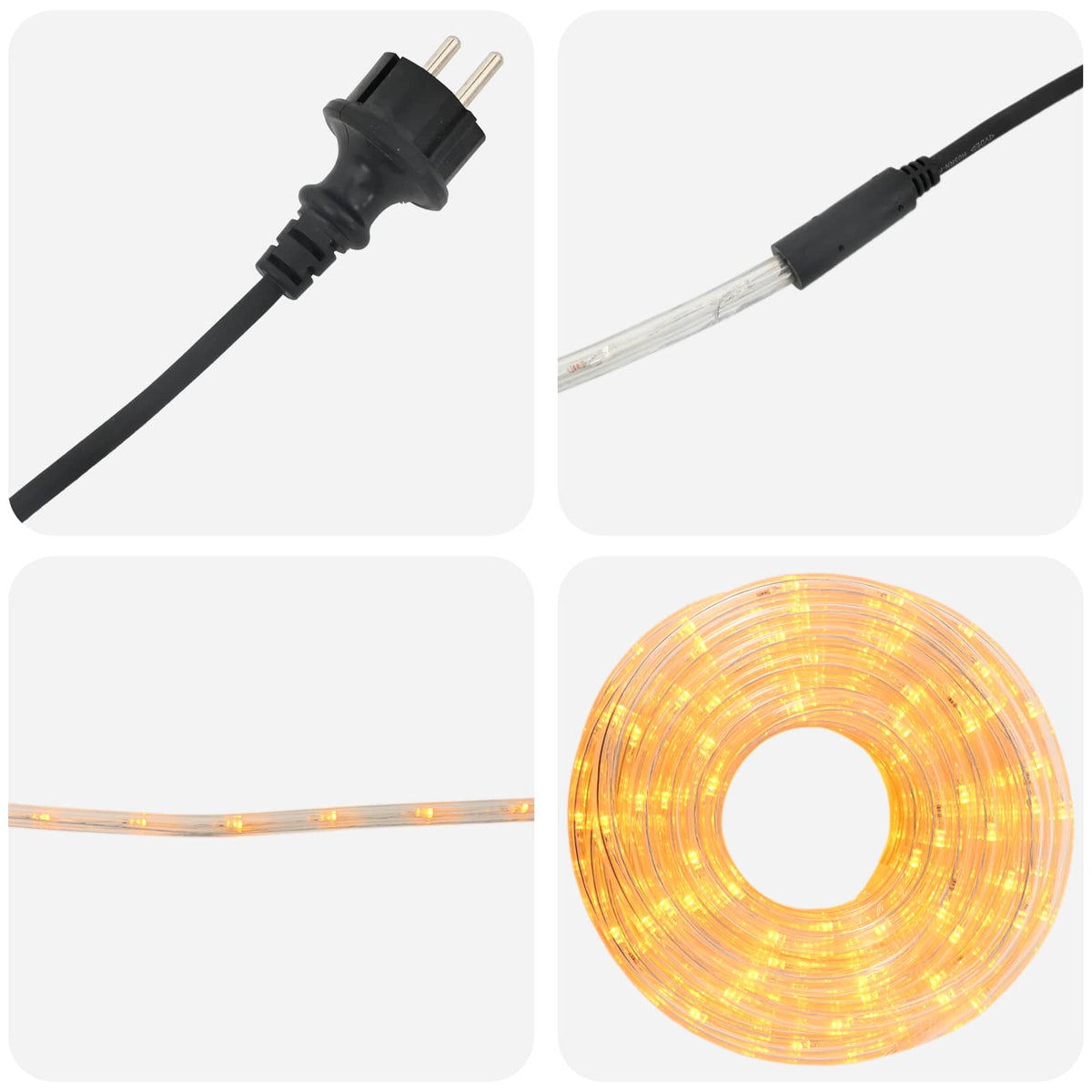 Christmas LED Rope Light 120 LEDs Yellow 5 m