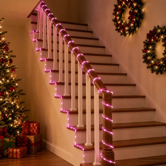 Christmas LED Rope Light 120 LEDs Pink 5 m