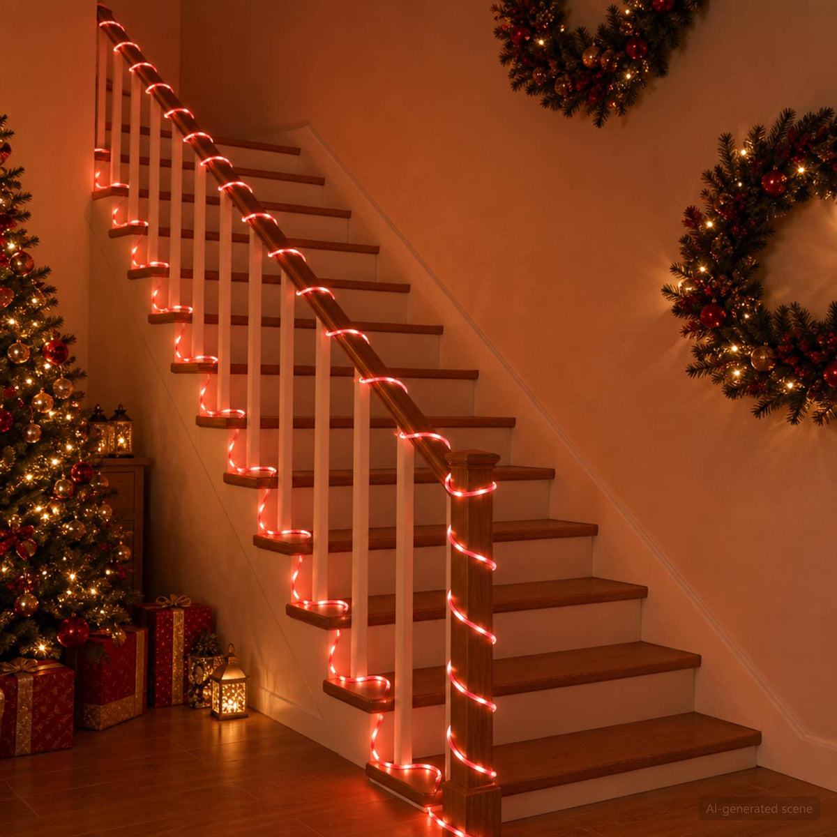 Christmas LED Rope Light 240 LEDs Red 10 m