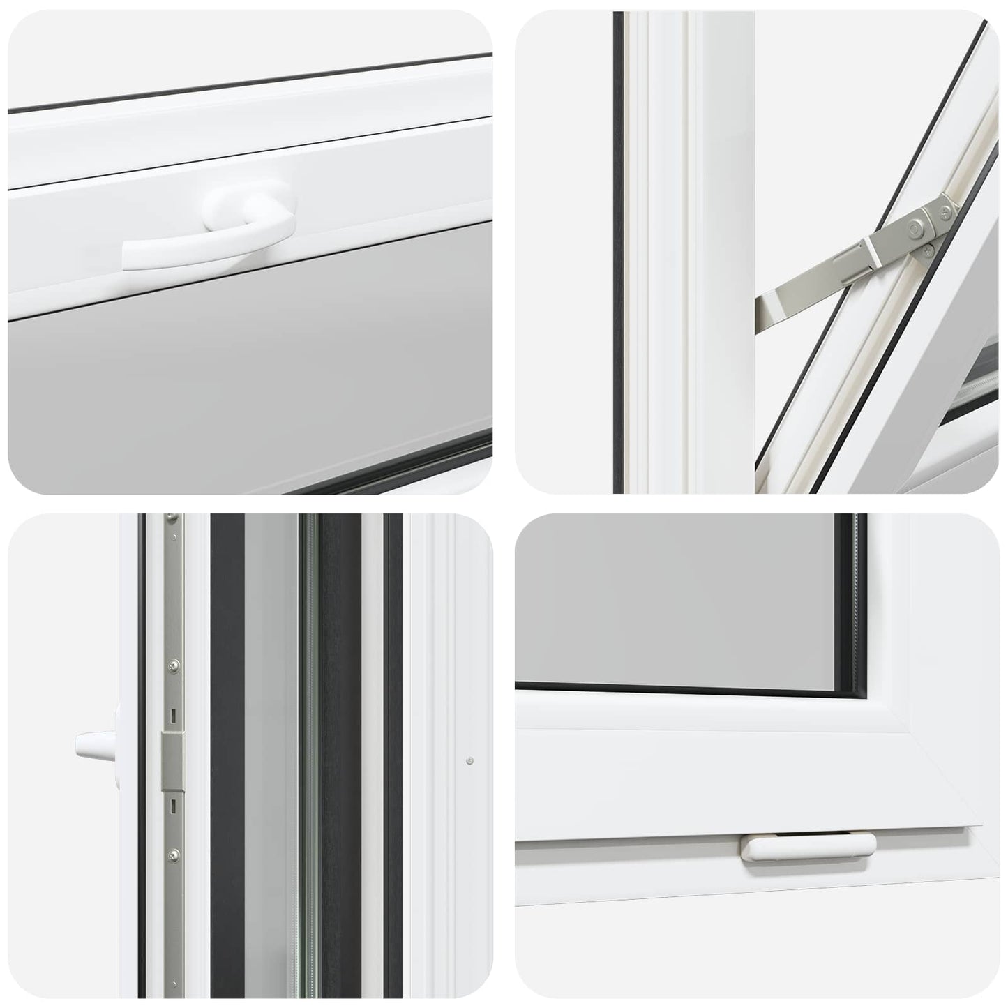 Basement Window RISOR 80 x 40 cm PVC and Glass