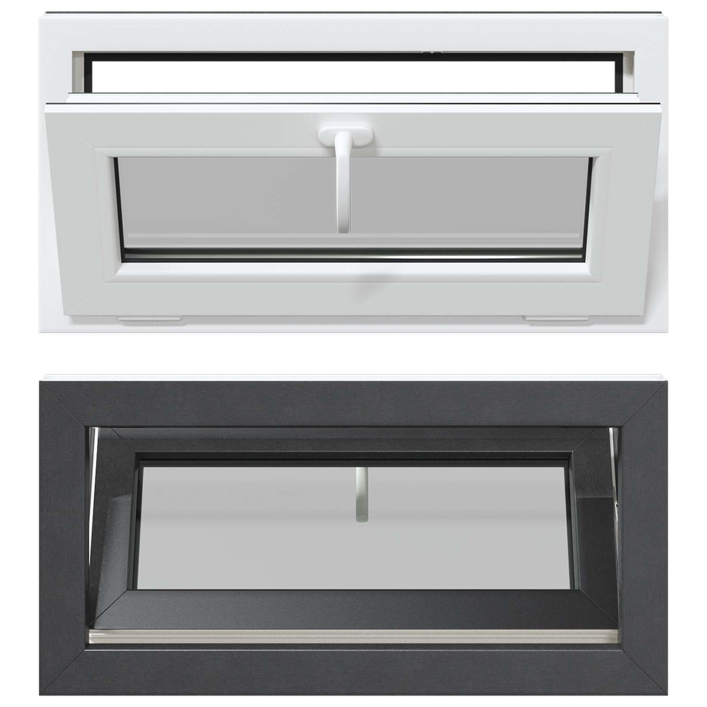Basement Window RISOR 80 x 40 cm PVC and Glass