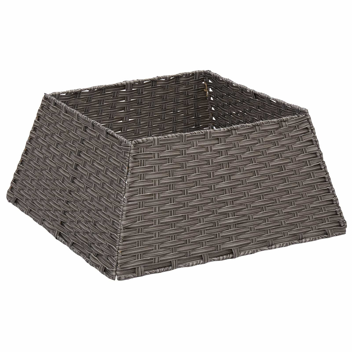 Christmas Tree Collar Square Grey 60 x 60 x 28 cm Poly Rattan