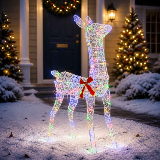 3D Christmas Reindeer LOVIISA 110 LEDs Multicolour