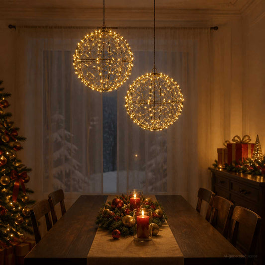 Christmas Finial Light 2 pcs 400 LEDs Warm White