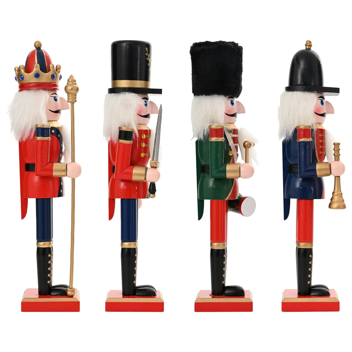 Christmas Nutcracker TURKU 4 pcs Red and Black 30 cm