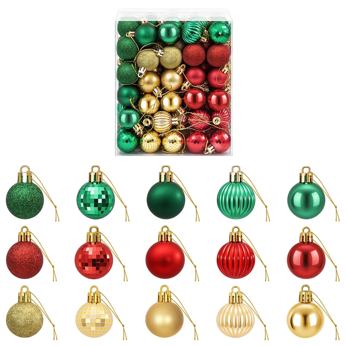 Christmas Ball Set 150 pcs Red Gold and Green Dia. 3 cm