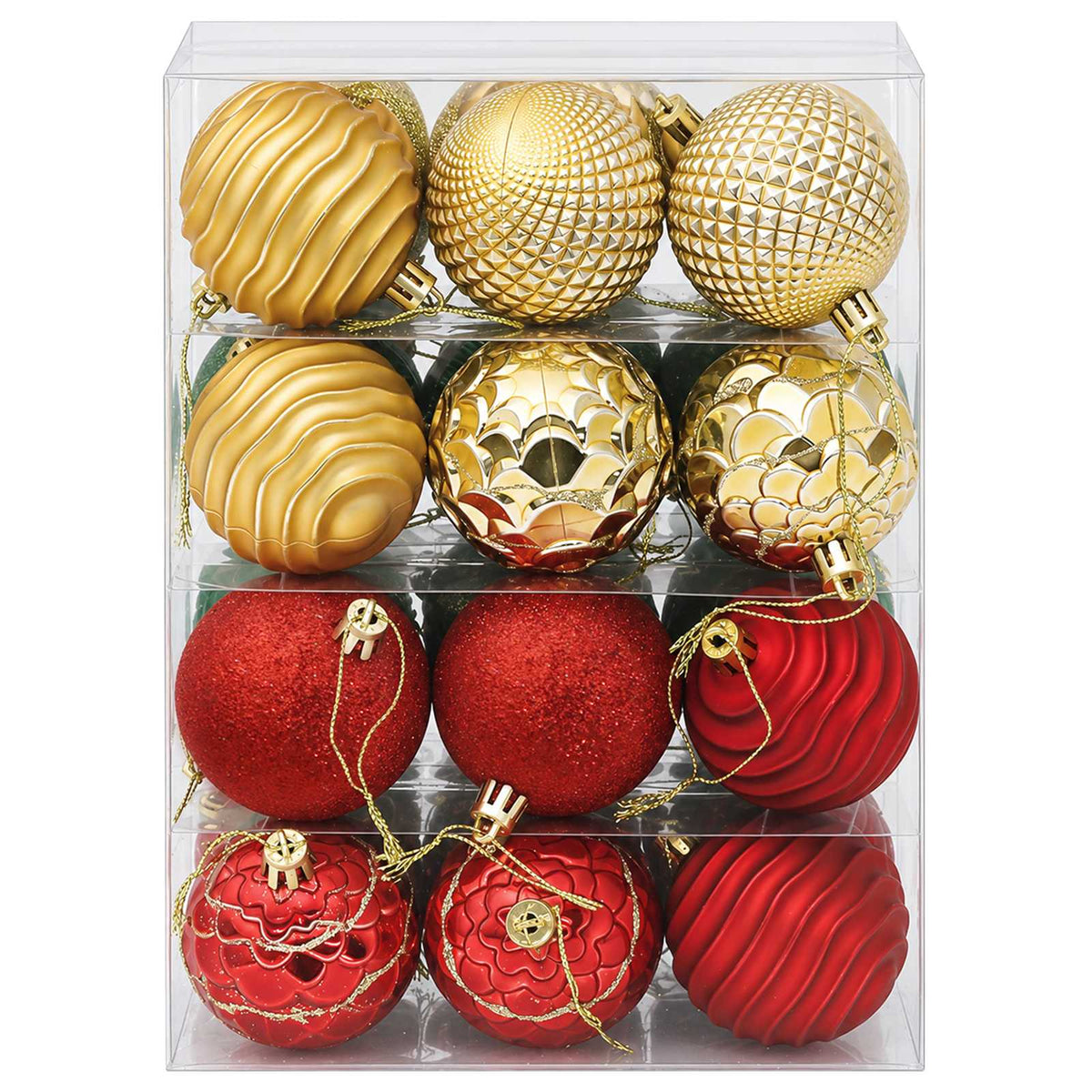 Christmas Ball Set 36 pcs Red Gold and Green Dia. 6 cm