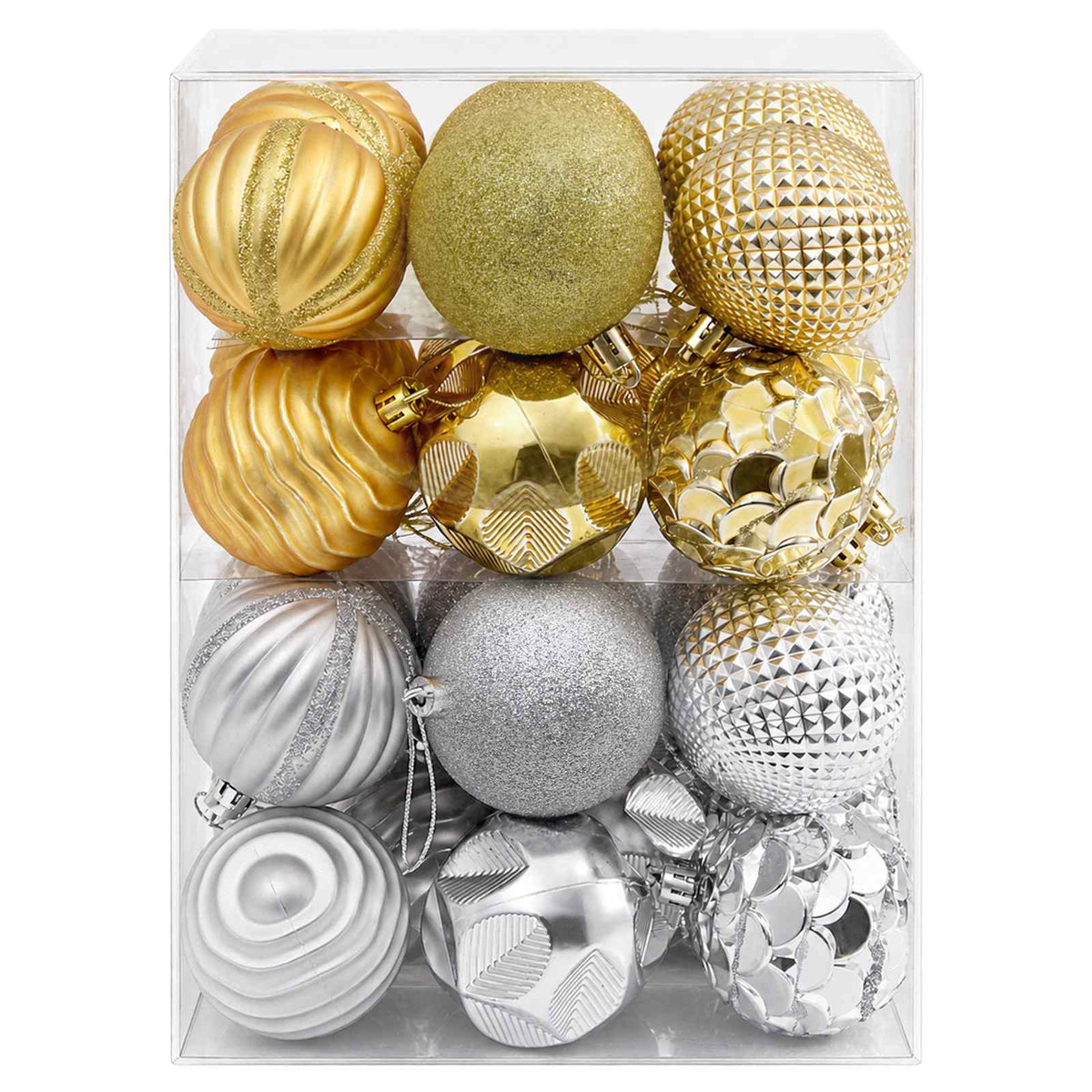 Christmas Ball Set 36 pcs Silver and Gold Dia. 6 cm Polystyrene