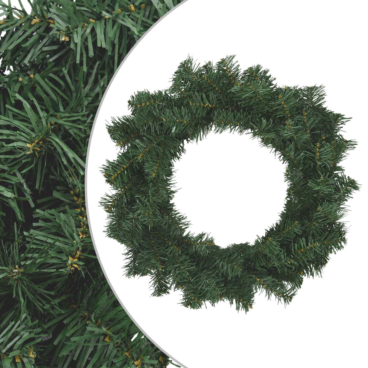 Christmas Wreath Green Dia. 50 cm PVC
