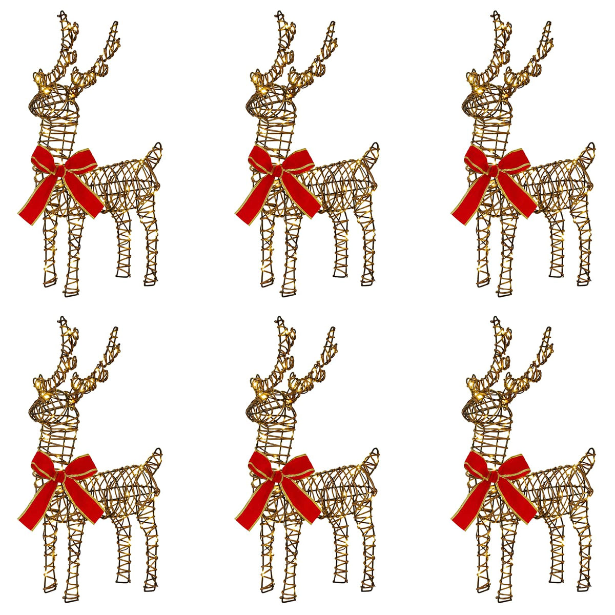 Christmas Reindeer 6 pcs 240 LEDs Warm White