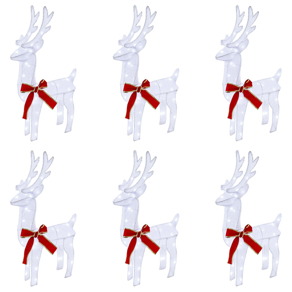 Christmas Reindeer 6 pcs 240 LEDs Cold White