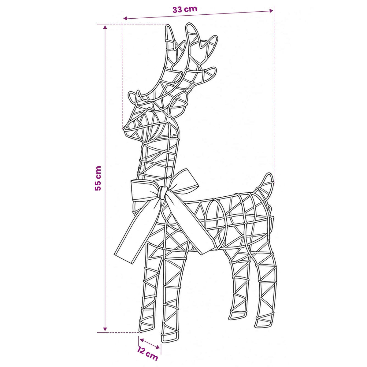 Christmas Reindeer 6 pcs 240 LEDs Warm White