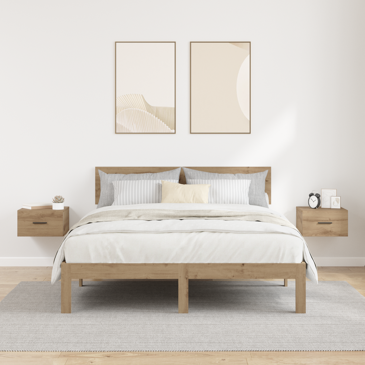 Bedside Cabinet 2 pcs Artisan oak 35 x 35 x 20 cm