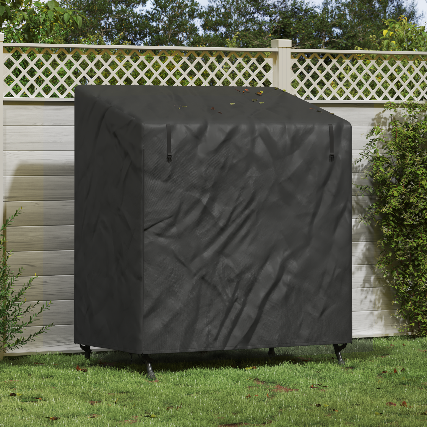 Outdoor Swing Cover Black 155 x 95 x 165 cm 600D Oxford Fbric