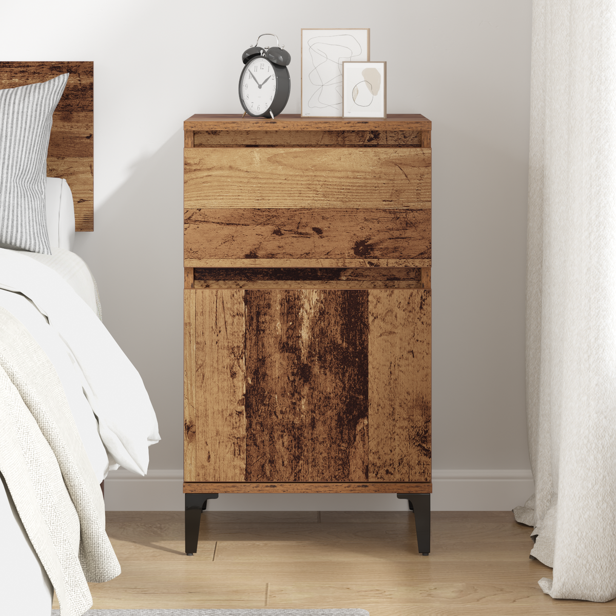 Bedside Cabinet Old Wood 40 x 35 x 70 cm Engineered Wood