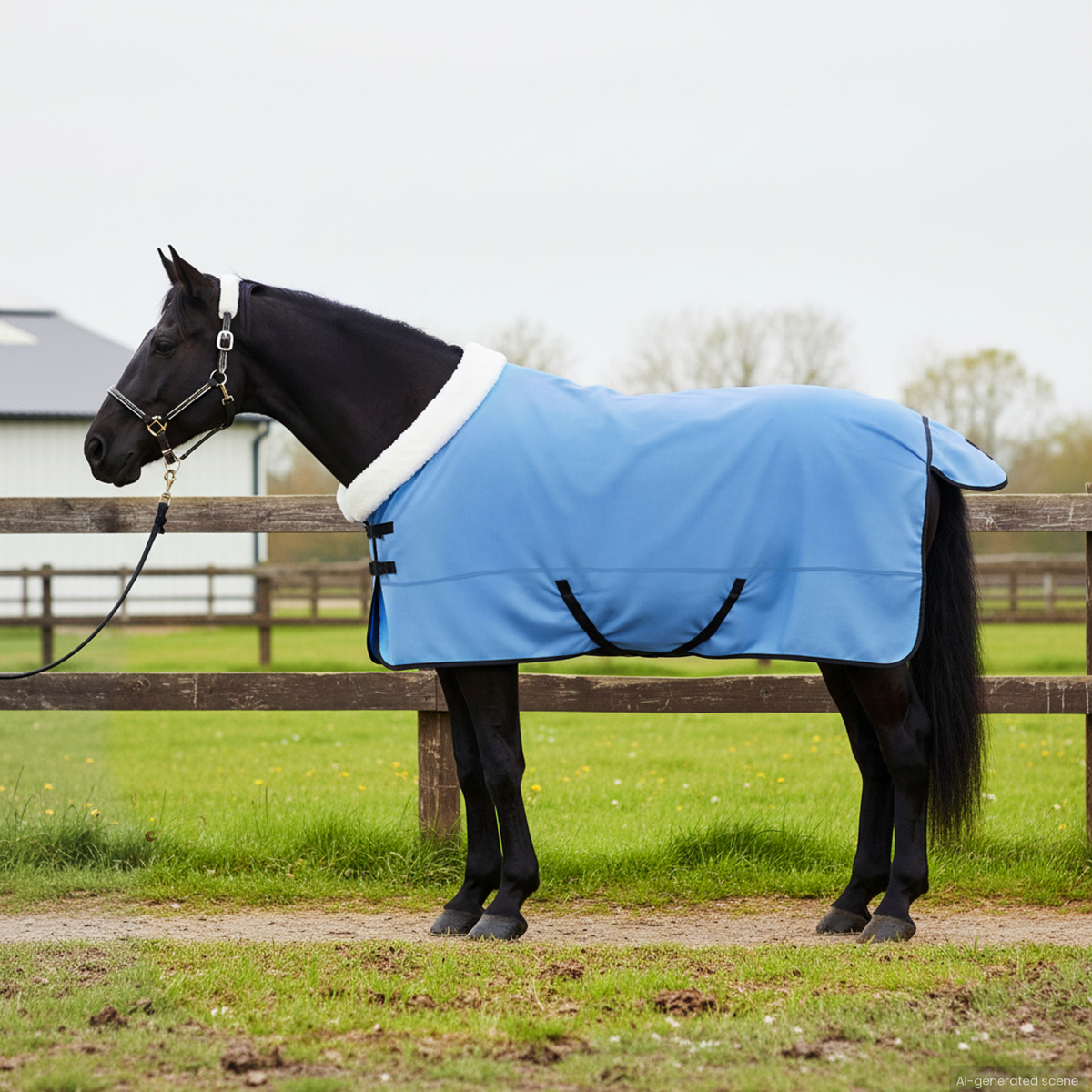 Horse Blanket Aqua 165 cm Polar fleece