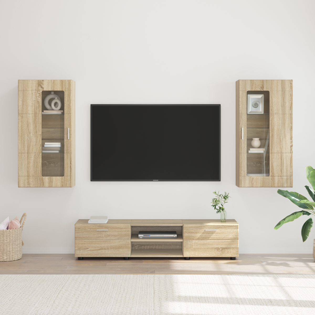 TV Cabinet Set FLORIN 3 pcs 150 x 39 x 30 cm Sonoma Oak