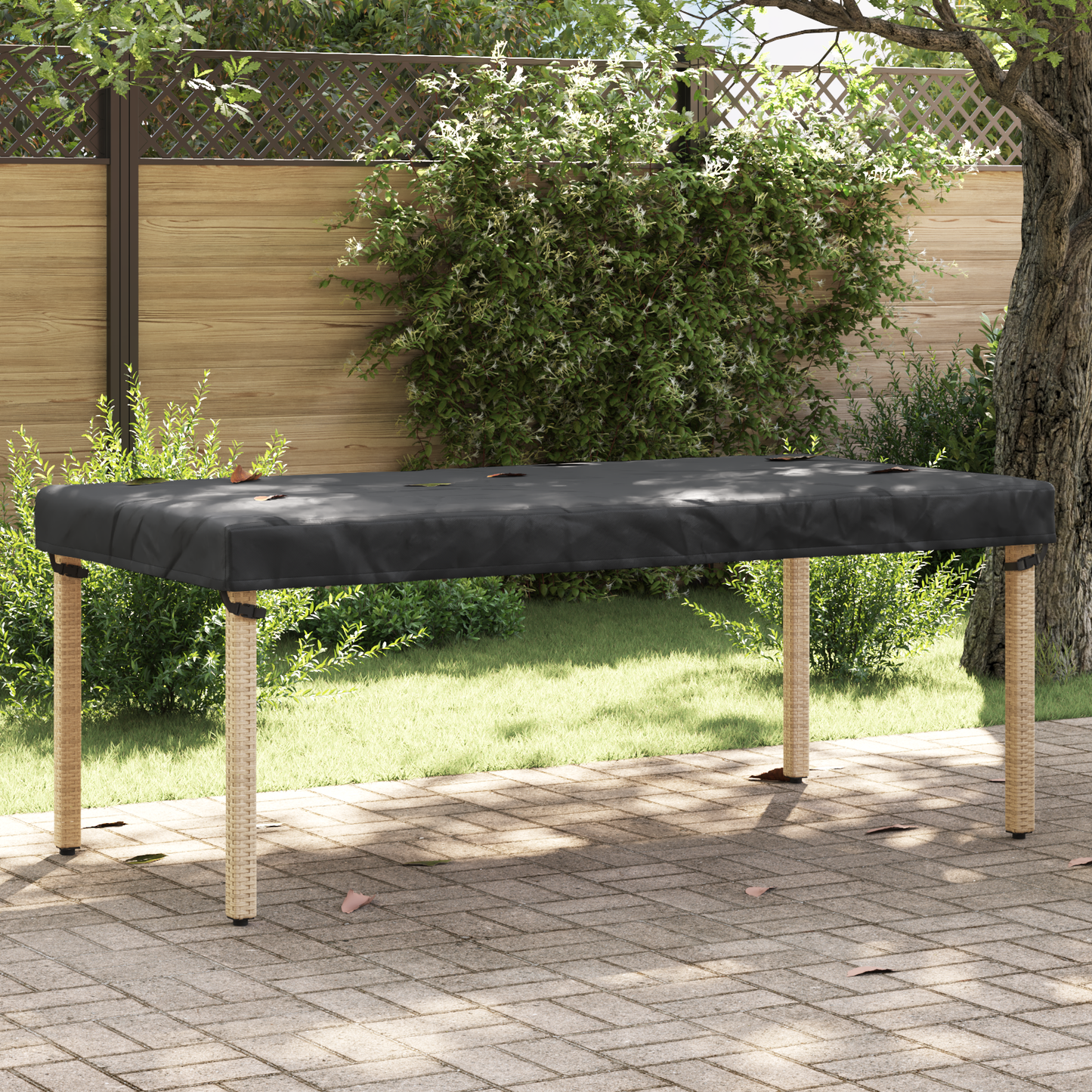 Table Cover 202 x 92 x 15 cm Fabric Rectangular Waterproof